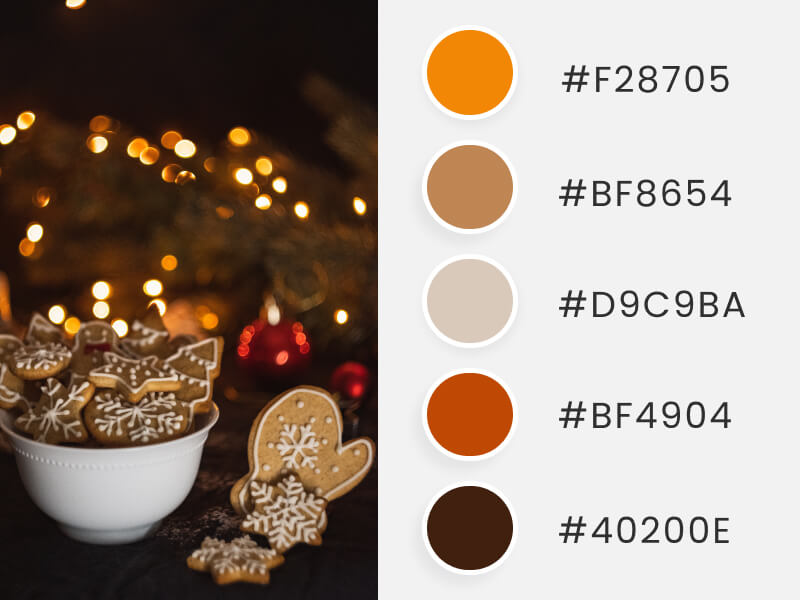 Winter Color Palettes - yummy ginger cookies for winter