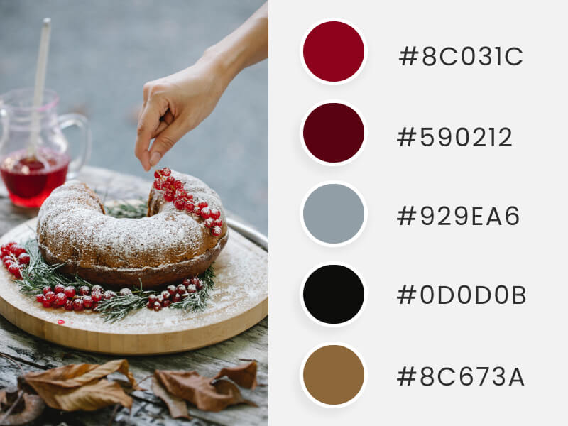 Winter Color Palettes - a delicious dessert for christmas