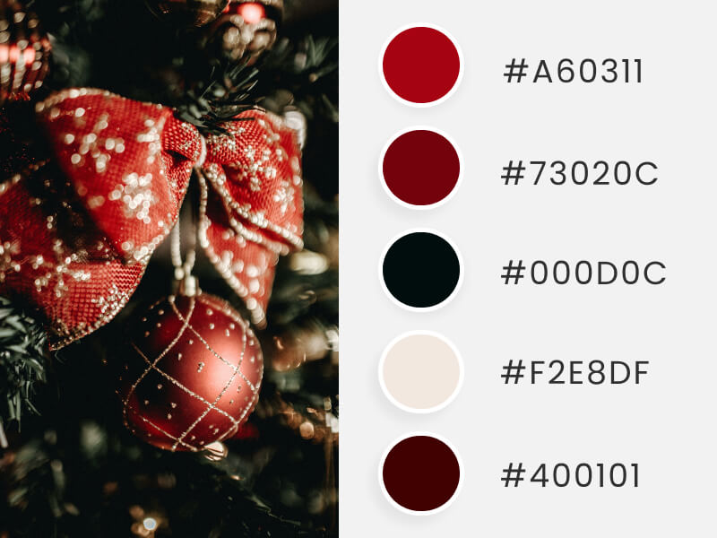 Winter Color Palettes - a beautiful christmas and winter decoration
