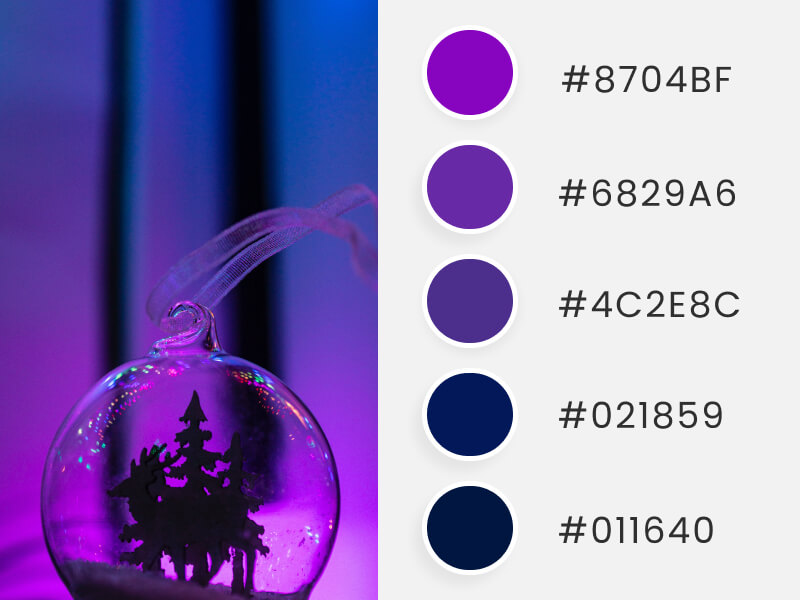 Winter Color Palettes - a purple sphere for a winter in wonderland