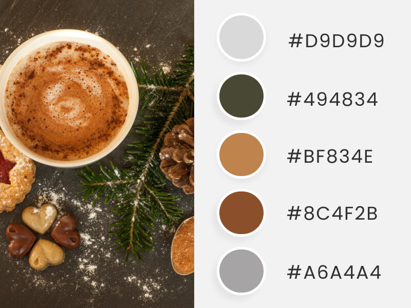Winter Color Palettes - a hot beverage for a cold winter