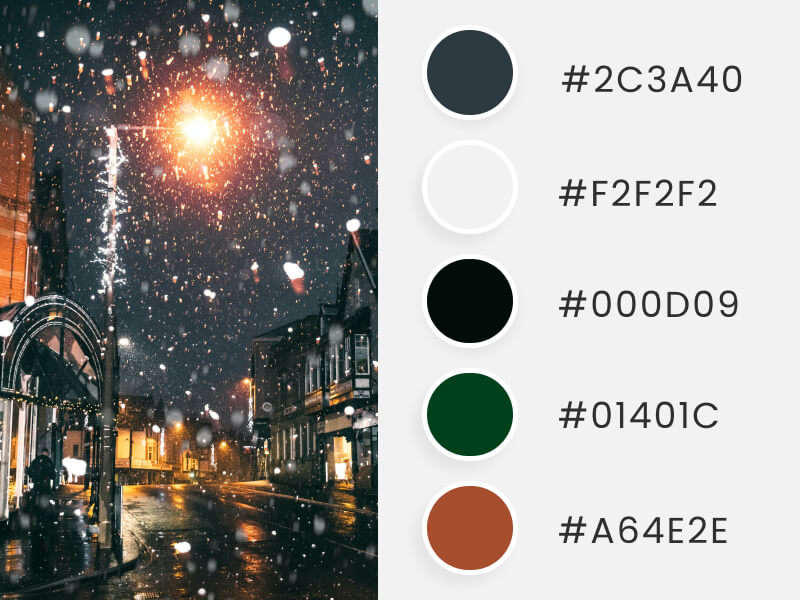 Winter Color Palettes - a winter in a small city