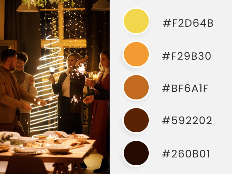 Winter Color Palettes - a happy new year's eve dinner party