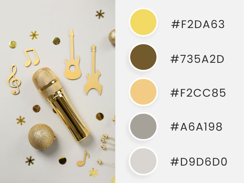 Winter Color Palettes - new years musical decorations
