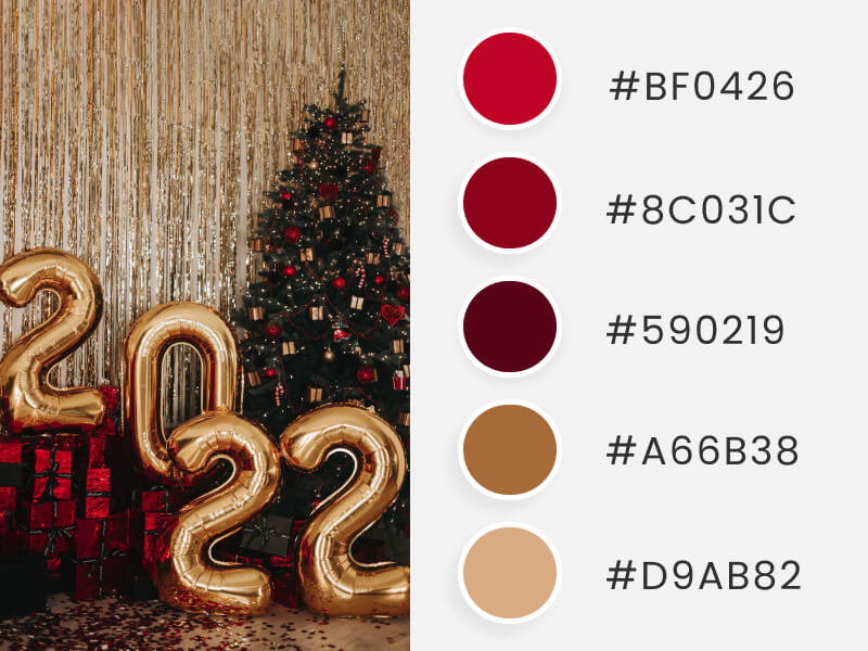 Winter Color Palettes - an elegant christmas decoration for interiors
