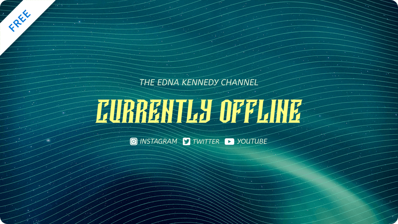 Offline Banner Maker For Twitch With A Space Background With Lines