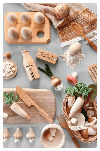 A Wooden Set Of Kitchen Montessori Toys For Kids As Part Of The Best Dropshipping Products List For 2024