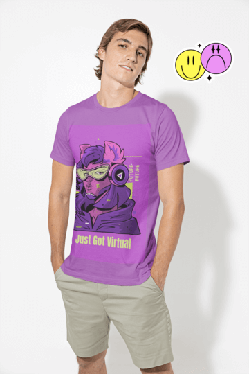 Bella Canvas Tee Mockup Featuring A Confident Young Man And Fun Stickers M15173
