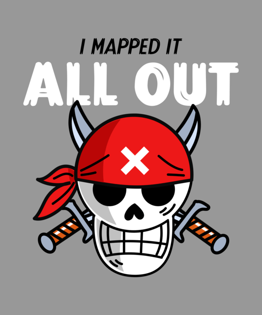 Cool T Shirt Design Template Inspired By A One Piece Pirate Symbol Theme 4390i 5164