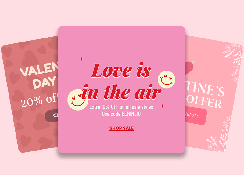 Banner Templates For A Valentines Day Sale