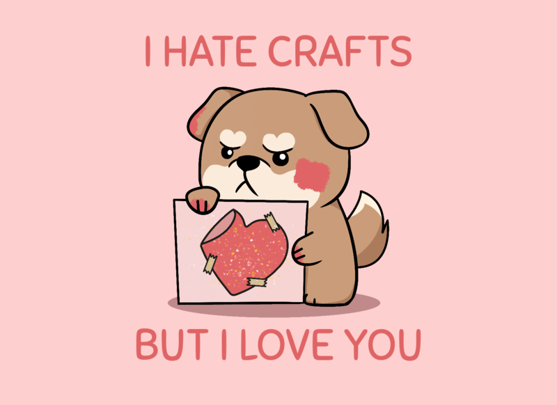 Greeting Card Creator With An Angry Dog Cartoon For Valentine's Day