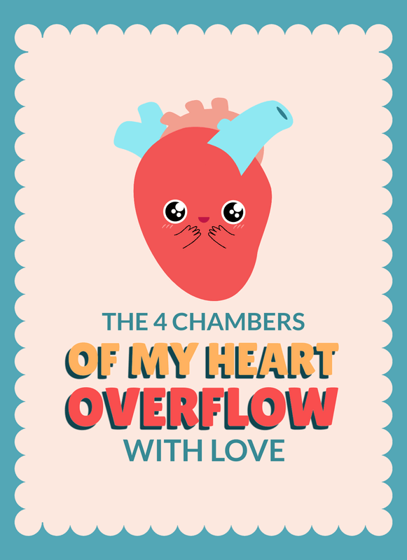 Greeting Card Generator Featuring A Cute Heart Graphic For Valentines Day