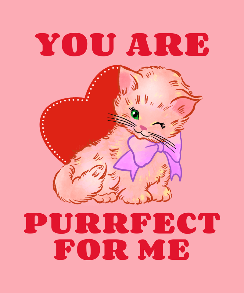 T Shirt Design Template With A Valentines Day Theme And An Illustration Of A Cute Cat
