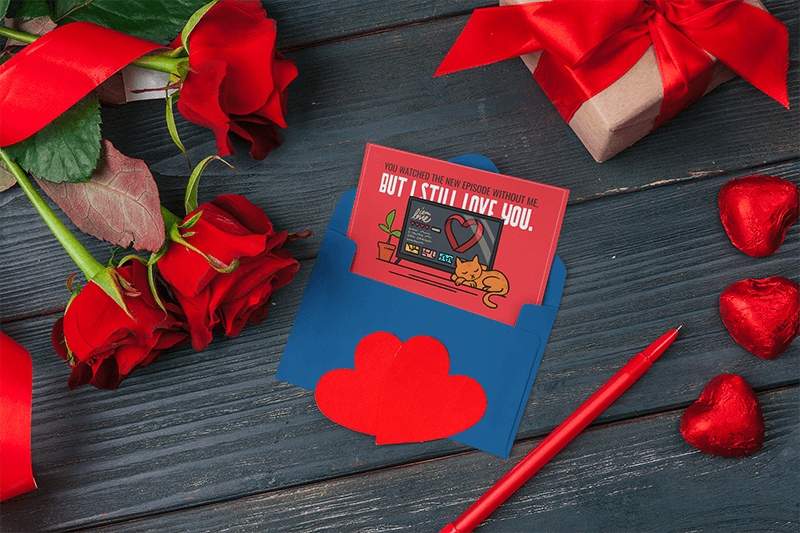 Valentine S Day Themed Mockup Of A Flyer Coming Out Of An Envelope