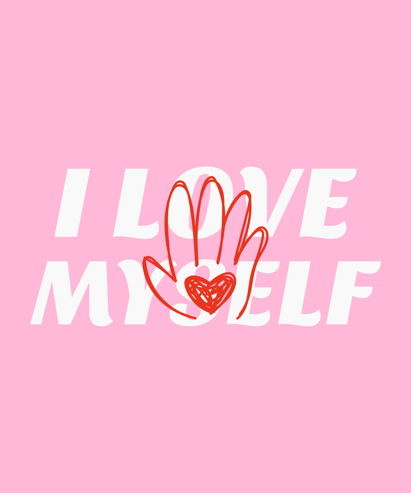 Valentines Day Themed T Shirt Design Generator With A Self Love Message