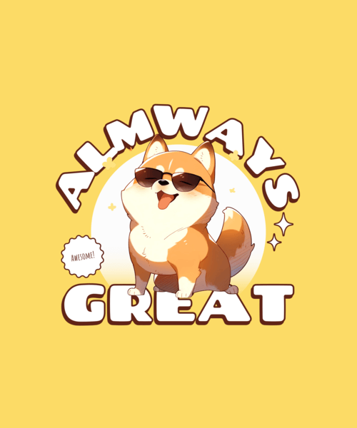 Illustrated T Shirt Design Template With A Cheems Inspired Dog Graphic