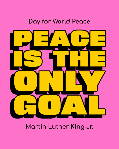 Instagram Post Generator With An Mlk Quote For International Peace Day
