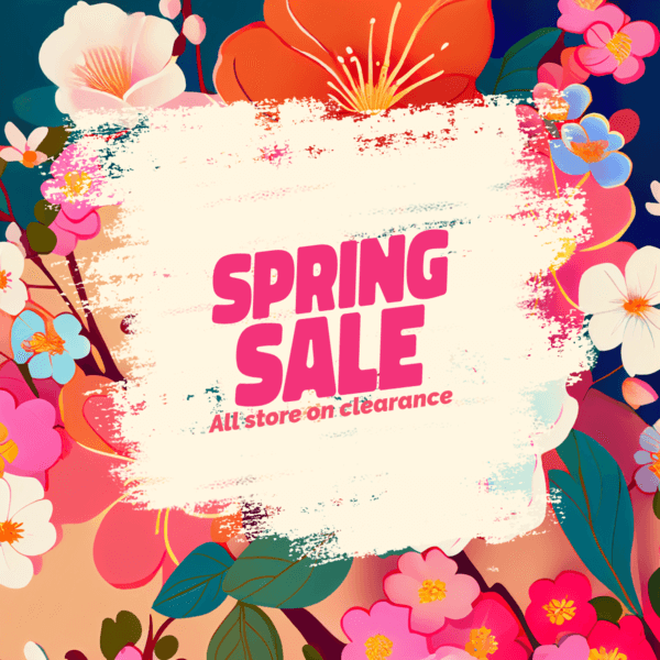 Spring Sale Instagram Post Maker Featuring Floral Graphics
