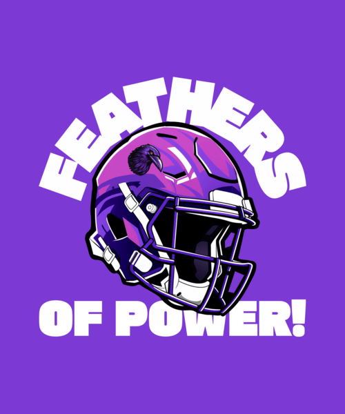T Shirt Design Template Featuring A Football Helmet Illustration With Bold Text