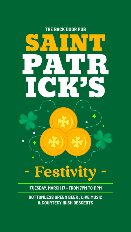 Holiday Instagram Story Template For A St Patricks Day Fest