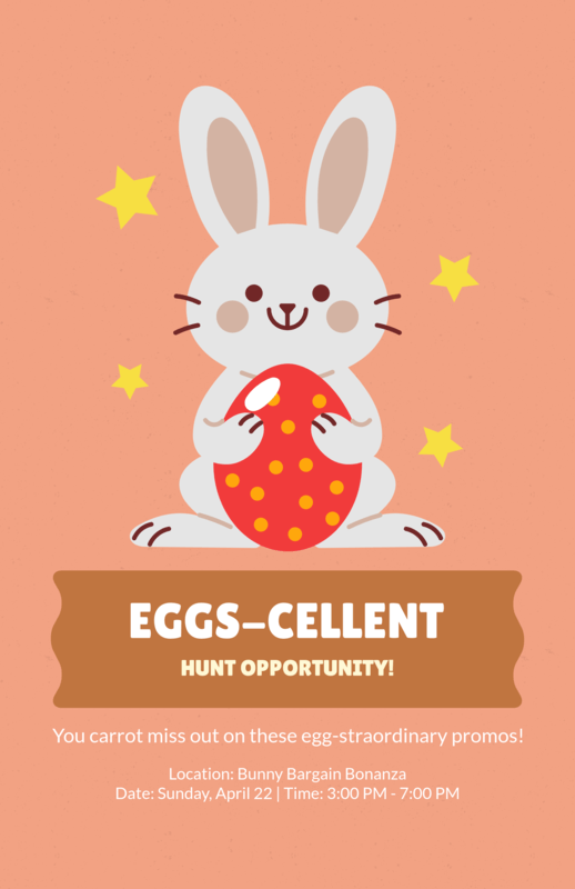 Flyer Design Maker Featuring An Easter Themed Sale Ad