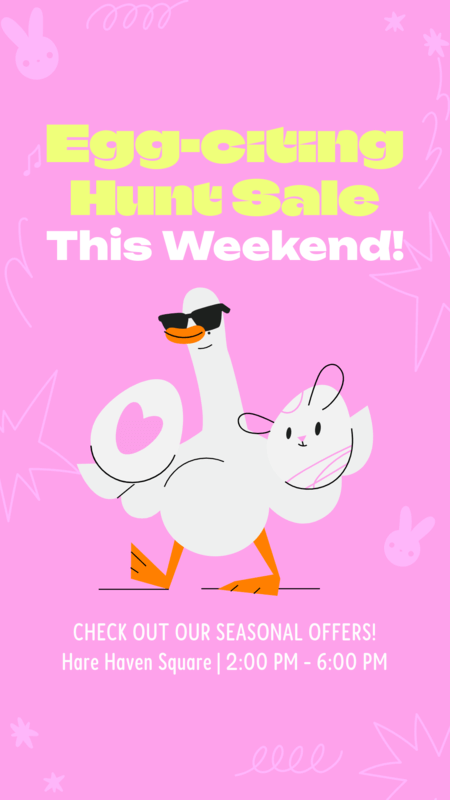 Instagram Story Template With An Easter Theme For A Big Sale Promo