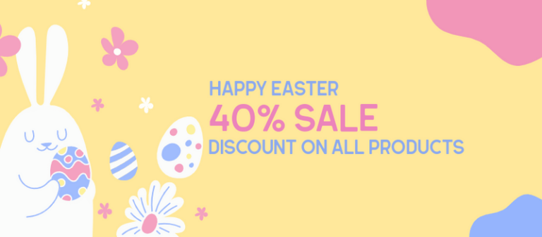 Illustrated Facebook Cover Template For An Easter Special Sale