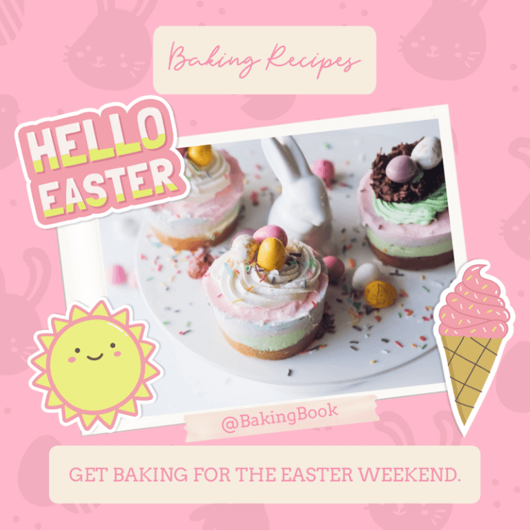 Instagram Post Generator Featuring Easter Baking Recipes