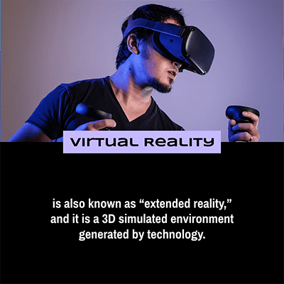 Instagram Post Template Featuring A Brief Virtual Reality Definition