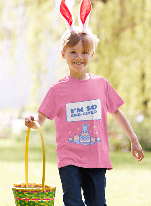 T Shirt Mockup Of A Boy Celebrating Easter Egg Hunt With Bunny Ears 46706 R El2