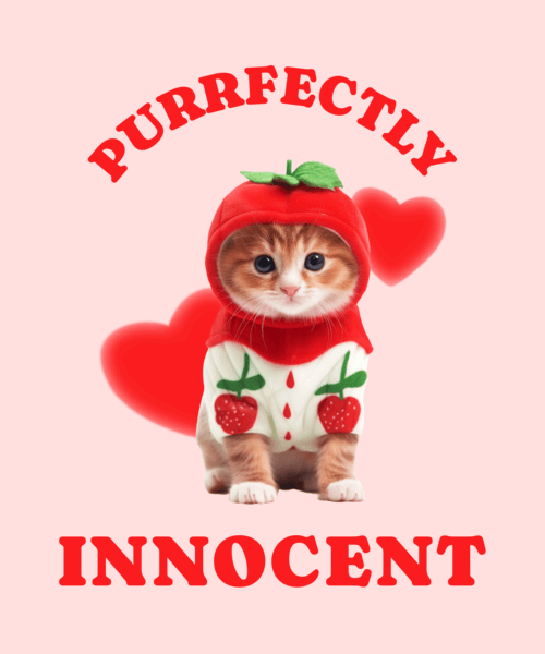 T Shirt Design Template Featuring A Cute Kitty With An Adorable Costume