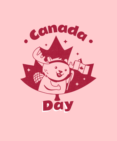 Canada Day T Shirt Design Creator Featuring A Beaver On A Maple Leaf 3775g