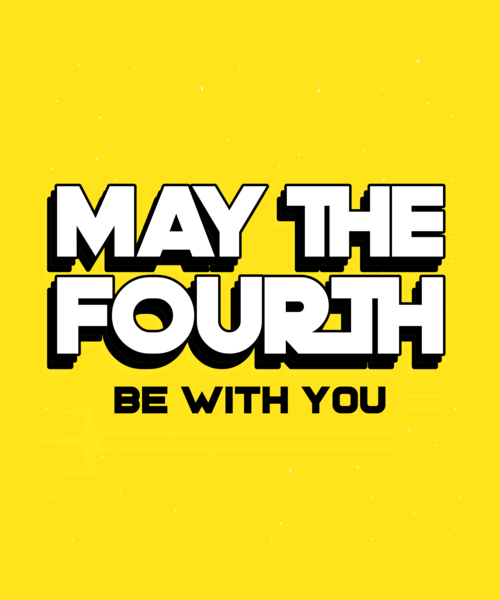 May The 4th T Shirt Design Creator With An Inspired Star Wars Typeface 3996g 4650