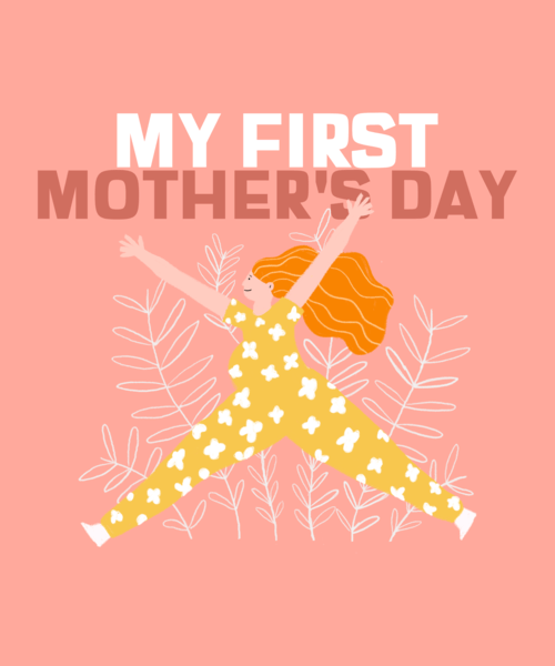 T Shirt Design Maker Featuring A New Mom Celebrating Her First Mother S Day 2426d