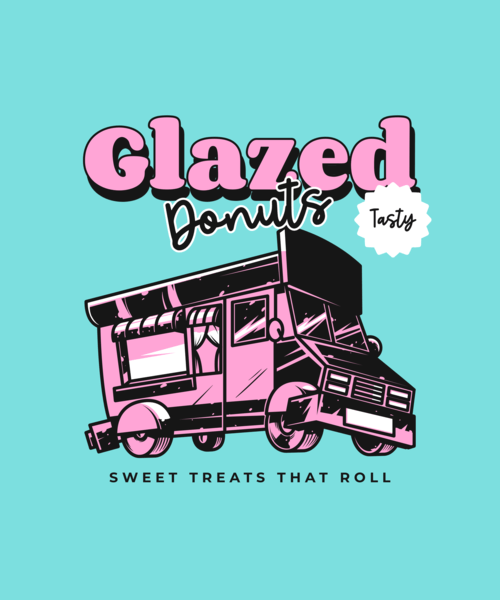 T Shirt Design Template For A Glazed Donuts Food Truck 5175d El1