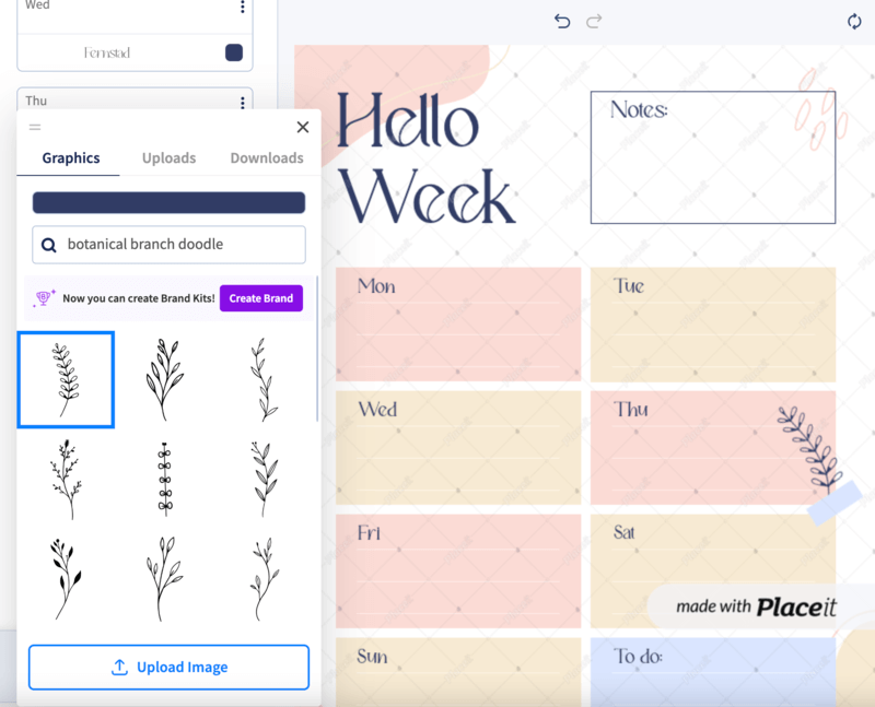Brand Kit Graphic Section On Placeit
