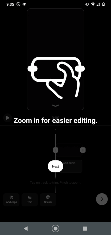 Instagram Reels' Video Editor Screen Showing A Quick Tutorial