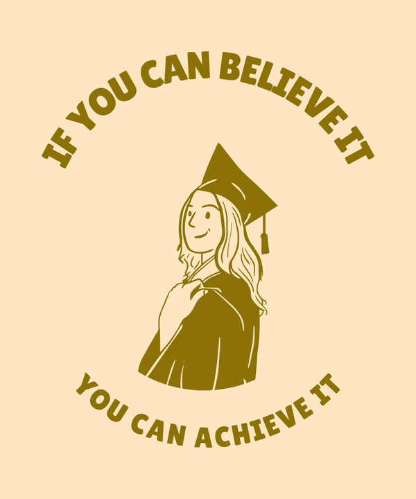 Graduation Day T Shirt Design Template With A Positive Quote
