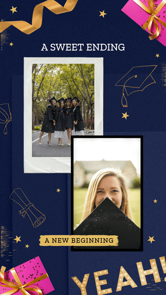 Instagram Story Creator With A Festive Background For Graduation Day