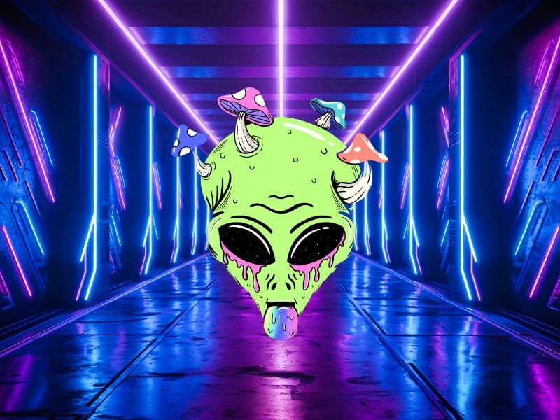 trippy alien background