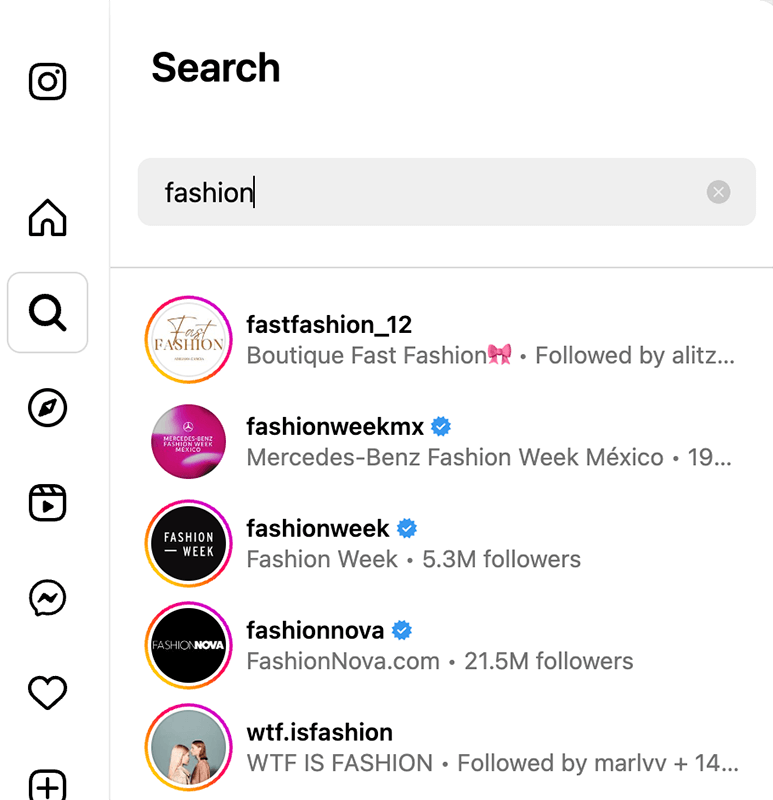 Instagram Search