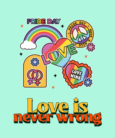 T Shirt Design Maker For Lgbt Pride Day Featuring Rainbow Stickers 3602l