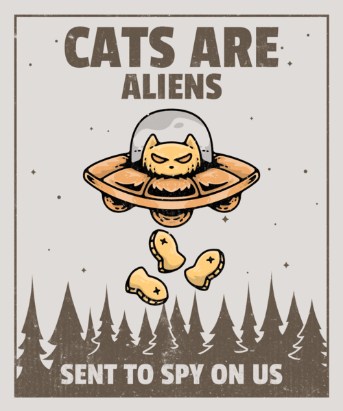 T Shirt Design Maker For Ufo Day With A Funny Alien Cat Graphic 3963a El1