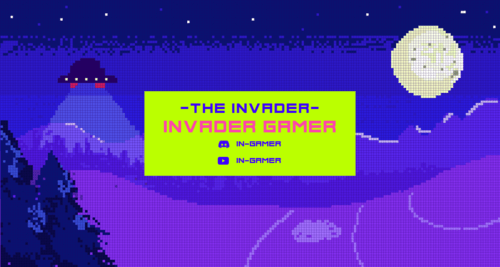 Twitch Banner Maker With A Retro Alien Game Theme 1448a