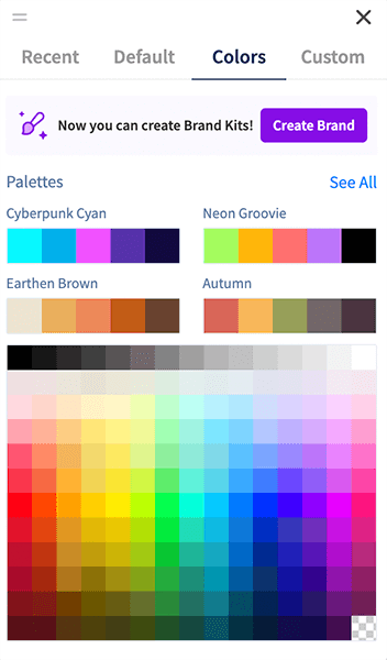 Color Palette Feature