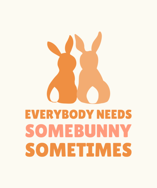 Holiday T Shirt Design Template Featuring Easter Bunnies And A Quote 3384g