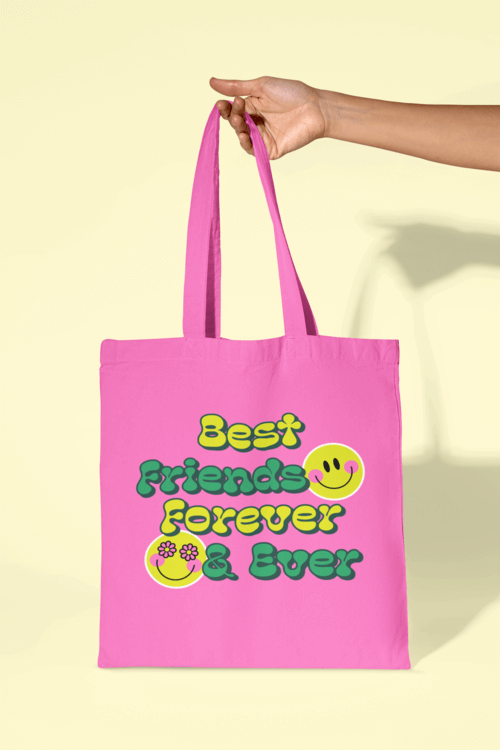 Mockup Of A Person Holding A Sublimated Tote Bag Against A Colorful Background M32232