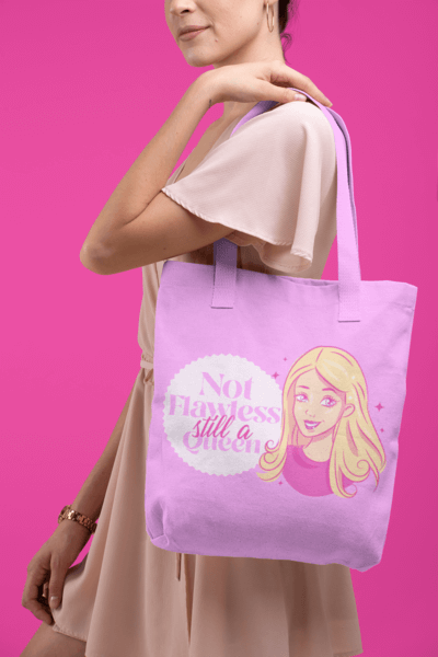 Mockup Of A Woman In A Dress Carrying A Tote Bag With A Customizable Strap 28815