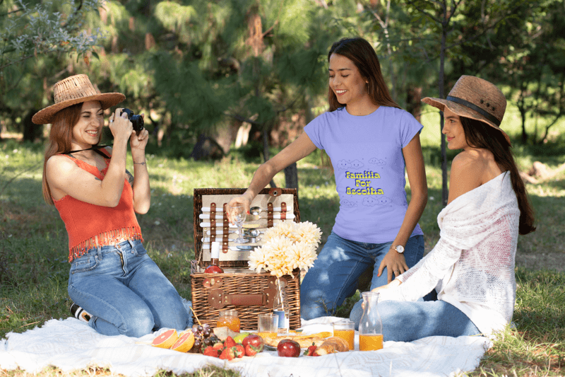 Mockup Of A Woman Wearing A T Shirt On Picnic With Her Friends 32264 (1)