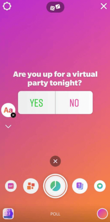 An Instagram Poll Example Shared On Stories
